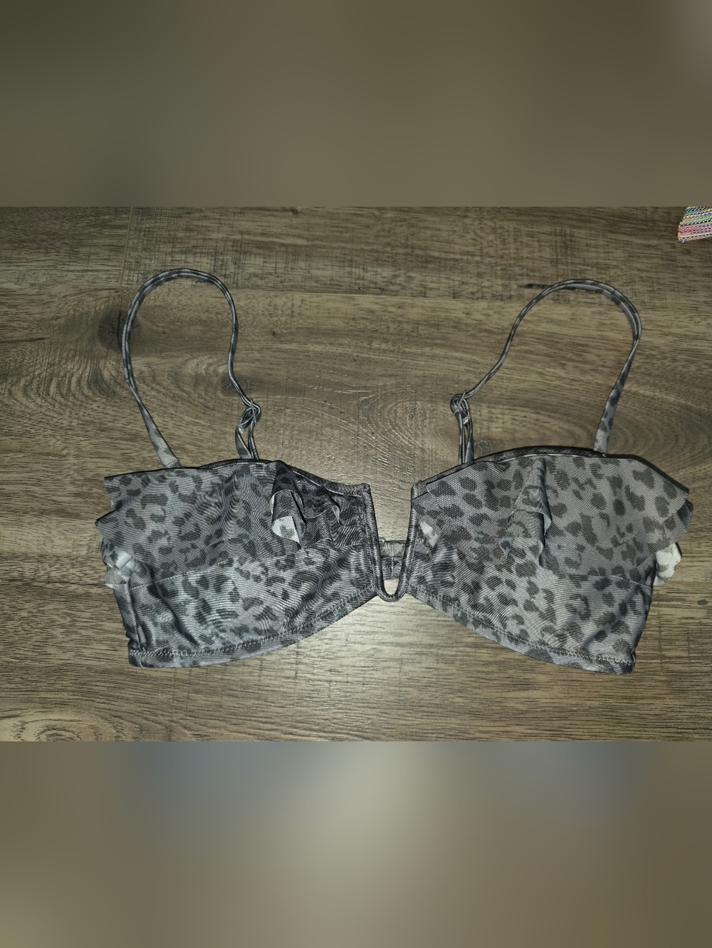 Aerie Gray Leopard Print Bikini